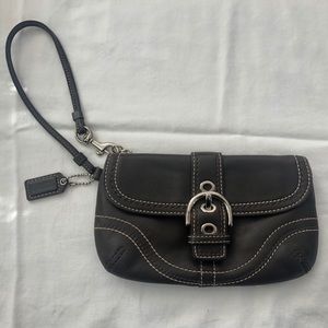 Leather Coach Wristlet